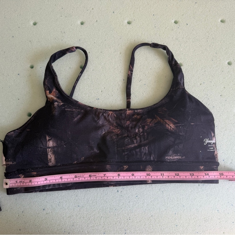 YOUNG LA Camo Sports Bra, Size XL - Picture 3 of 6